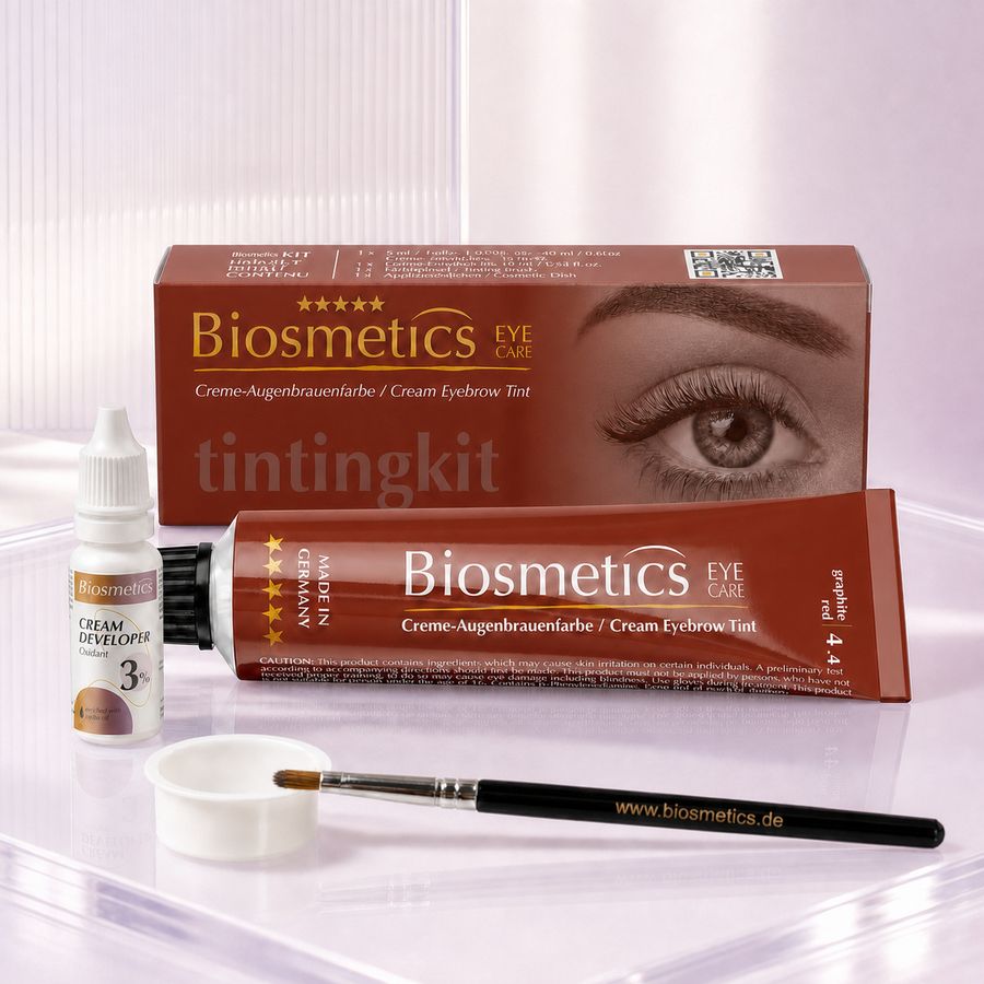 Biosmetics Augenbrauenfarbe Set Graphite Red 4.4